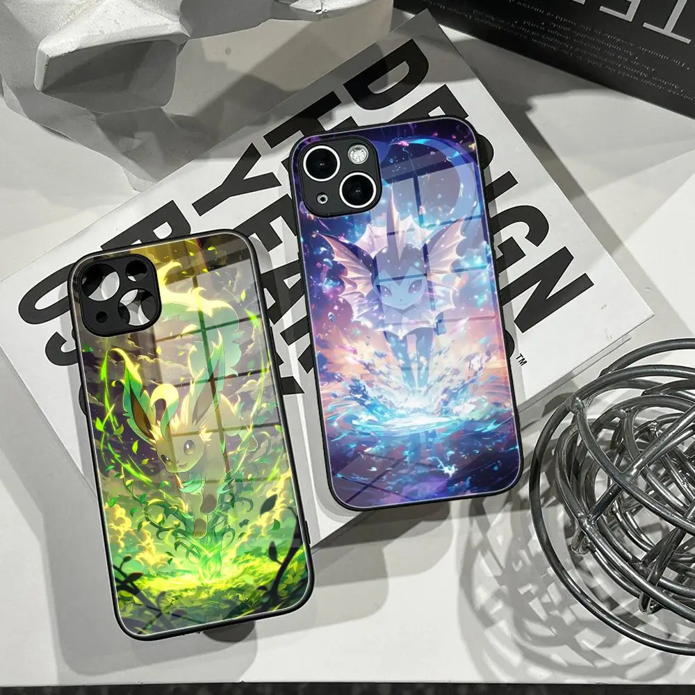 Фото Чехол P-Pokemons для телефона с закаленным стеклом для iPhone 16ProMAX 14 12 17Pro Air 15 16 Plus 13 Pro MAX. №1