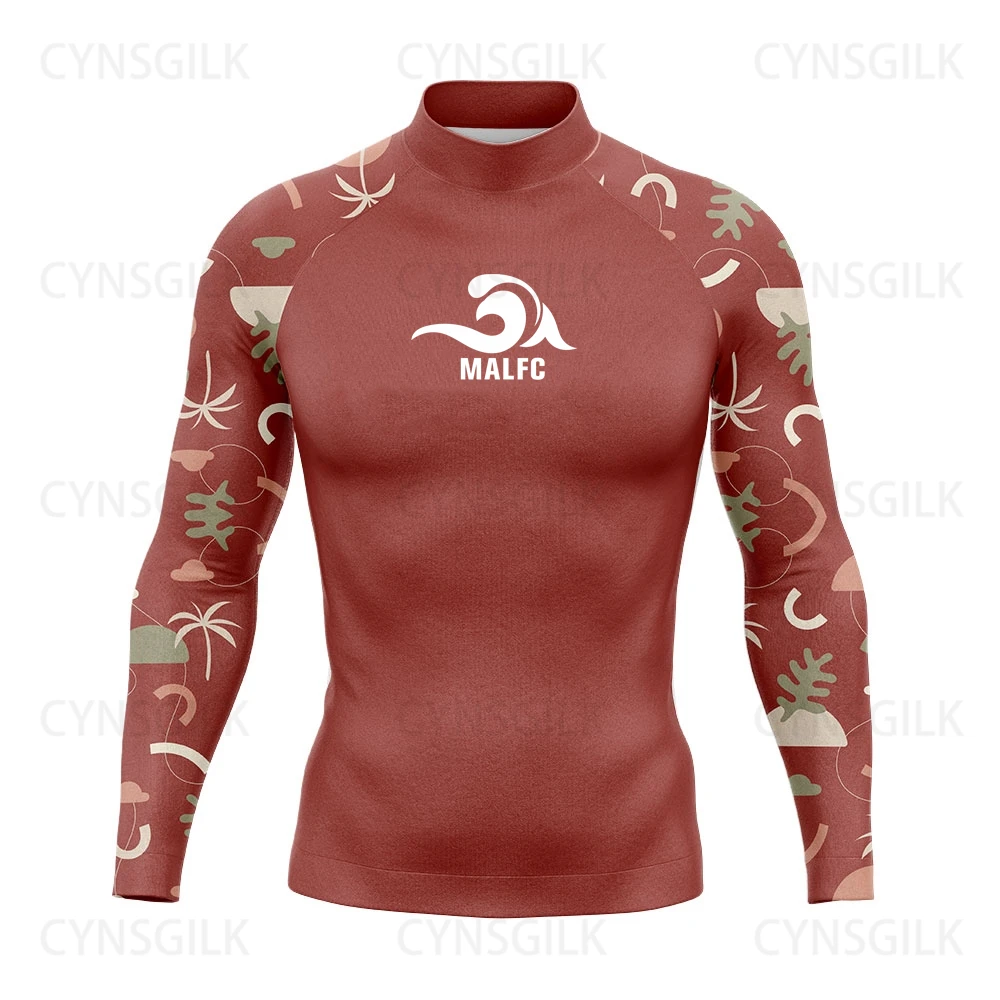 Мужская одежда для серфинга MALFC купальник Rashguard UPF 50 футболка с длинным рукавом