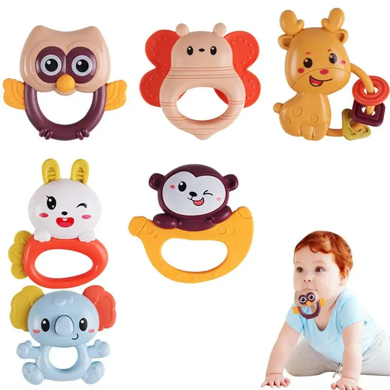 

Baby Rattles Teether Infant Monkey Grab Shake Rattle Baby Rattles Toys Set Baby Rattles Teether Rattles Toys Grab Shaker And