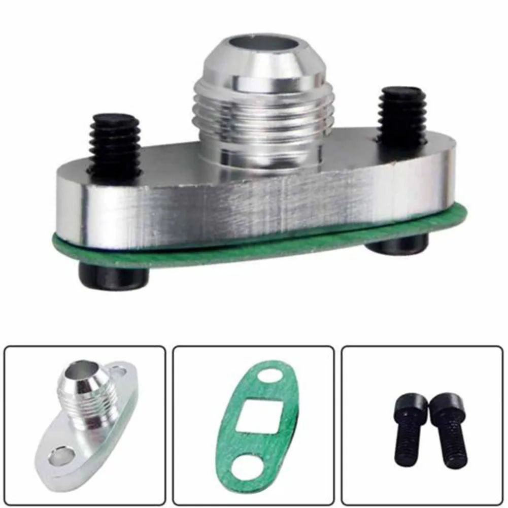 

Car Tools 10AN Turbo Oil Drain Outlet Flange Gasket Adapter Kit Set Silver Fitting T3 T4 Oil Drain Flange 10AN Turbo Chargers
