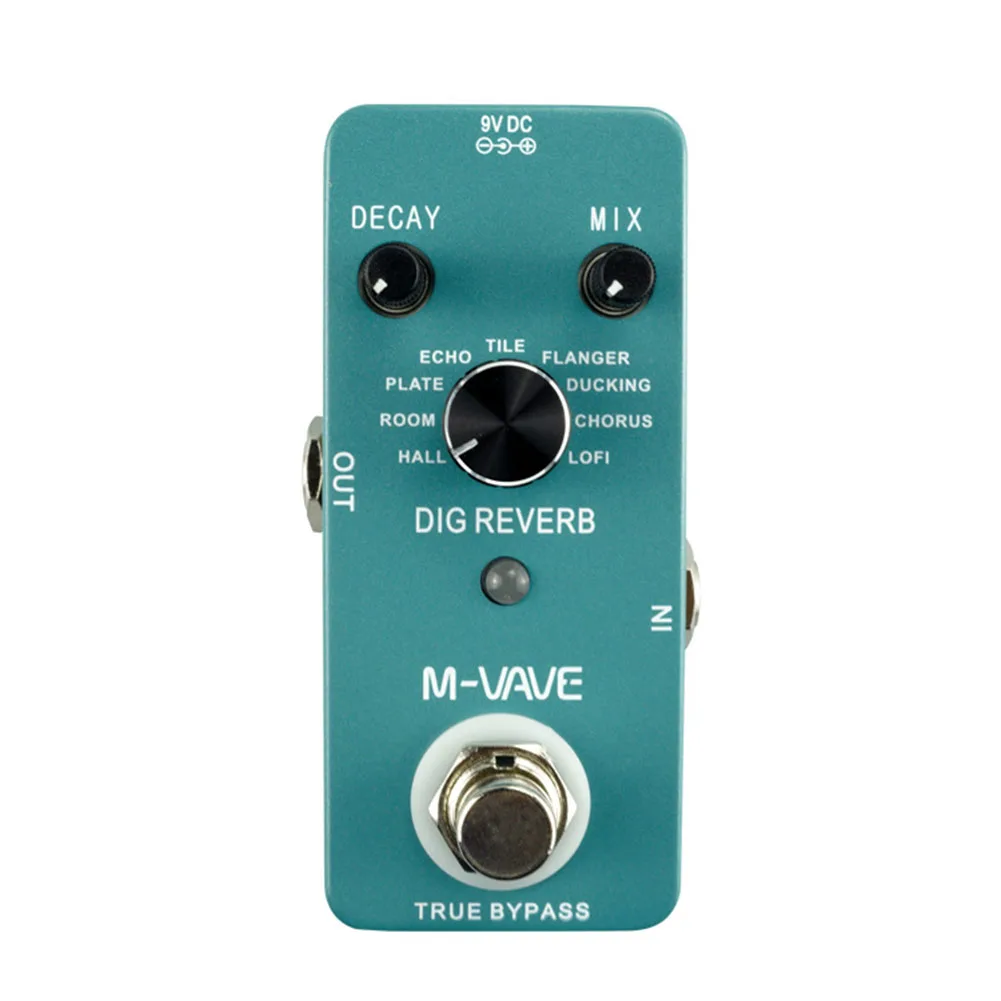 

Digital Guitar Effect Pedal Effect Pedal Effect Pedal M-VAVE DIG REVERB Professional 9 Reverb Types 9V DC Brand New