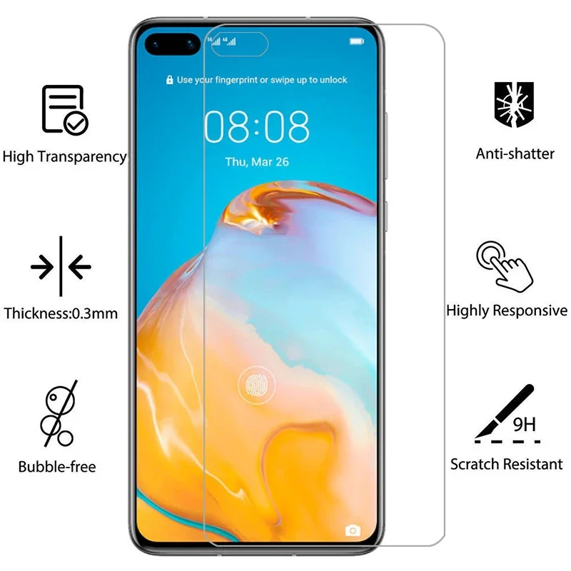 чехол для huawei p40 защитная пленка экрана закаленное стекло на huaweip 40 p 40p coque 360 huawey