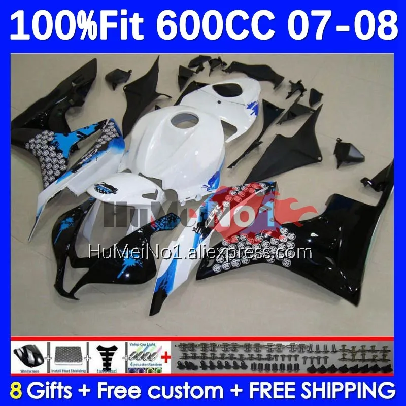 

Injection For HONDA CBR 600 RR CC 600RR 600F5 CBR600RR 36No.66 CBR600F5 600CC CBR600 RR F5 2007 2008 07 08 Fairing Graffiti blue