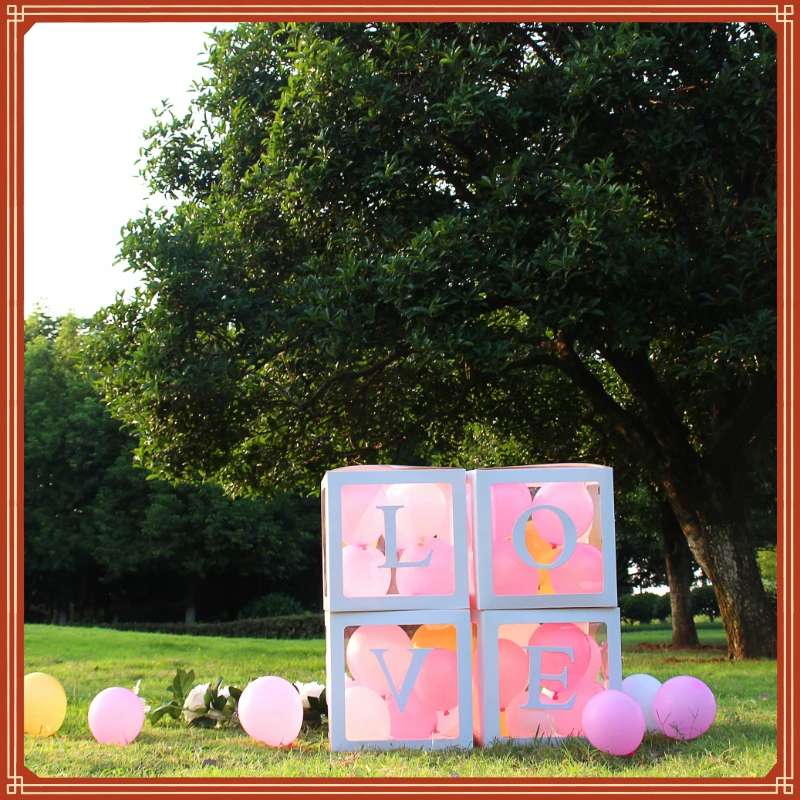

Alphabet Letters Box For Happy Birthday Wedding Decoration Table Marriage Proposal Love Wedding Decor Baby Shower