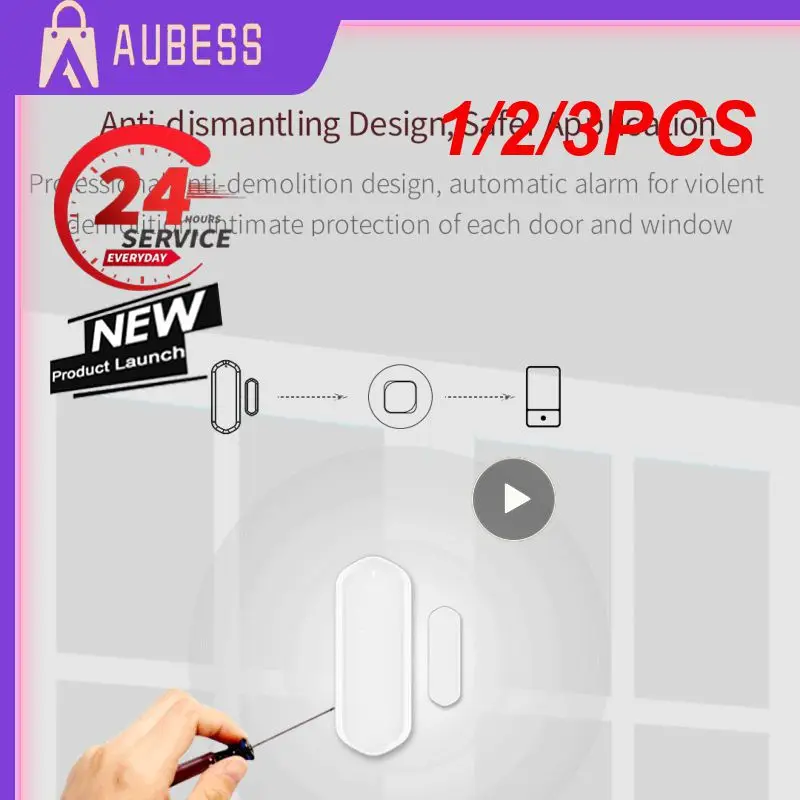 

1/2/3PCS Tuya Smart Wifi Door Sensor Magnet Window/door Status Detector Smart Life App Notification Push Alarm Work With Alexa