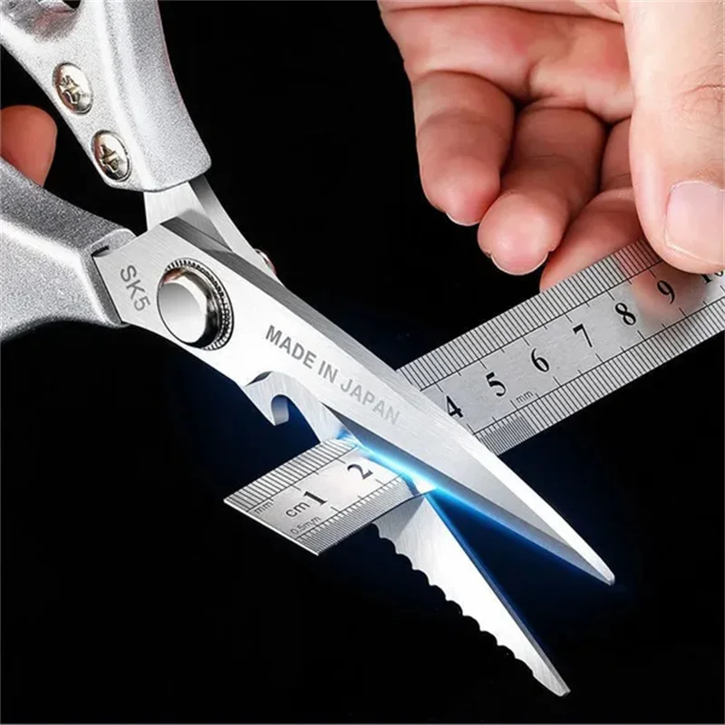 

Stainless Steel Kitchen Scissors Multifunctional Chicken Bone Scissors Shear Fish Duck Cut Chef Professional Scissors Knife Tool