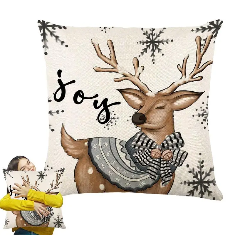 

Подушка со снеговиком Чехлы для подушек с невидимой молнией, сезонные Декорации для гостиной, автомобиля, вечерние, диван для балкона, спальни