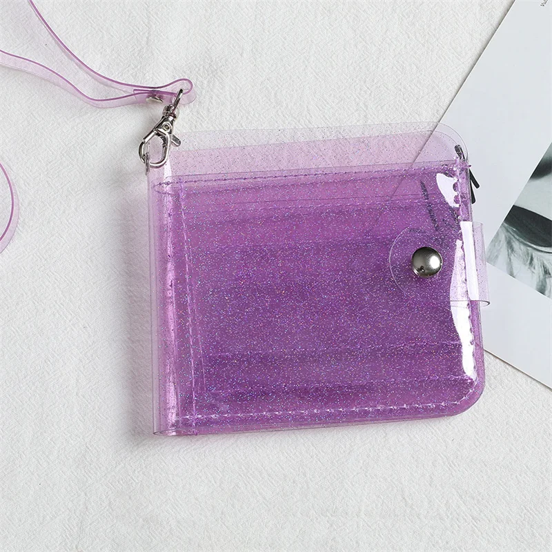 

Women Purse PVC Clear Transparent Jelly Bag Mini Money Wallet Card Holder Clear Wallet Ladies Purse Wallet Jelly Card Holder