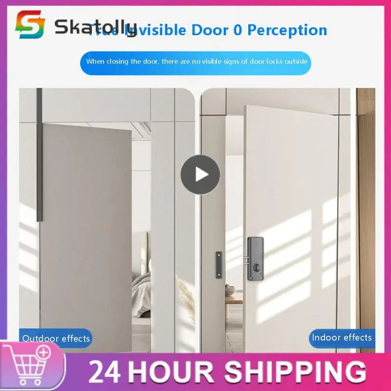

No Drilling Design 13.56 Ic Card Lock 6v Smart Tuya Lock Support Gateway To Wifi Indoor Invisible Lock Smart Tuya Lock