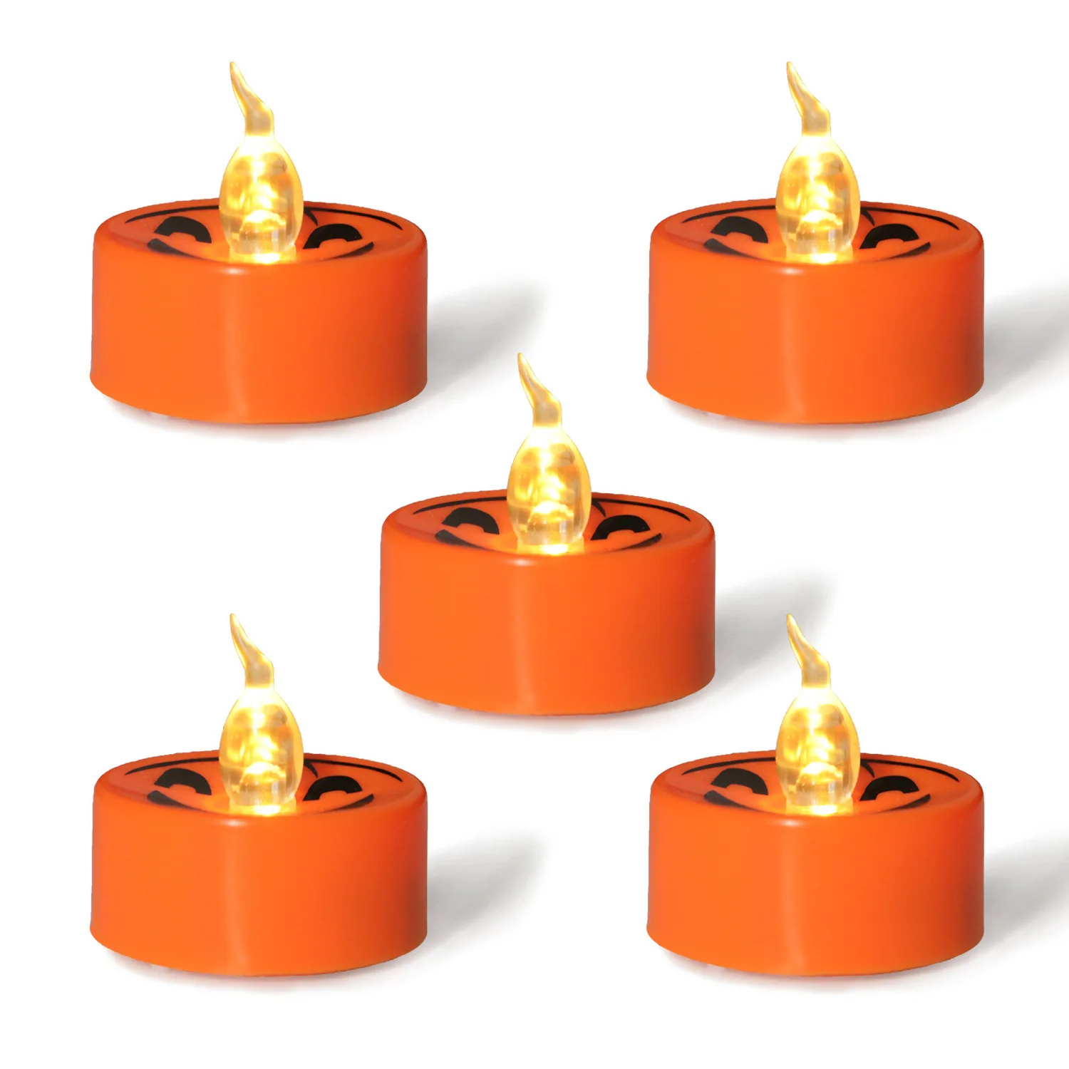 

12 Pcs Creative Simulation Plastic Horror Atmosphere Halloween Christmas Decorations LED Electronic Candle Lights Plastic Set