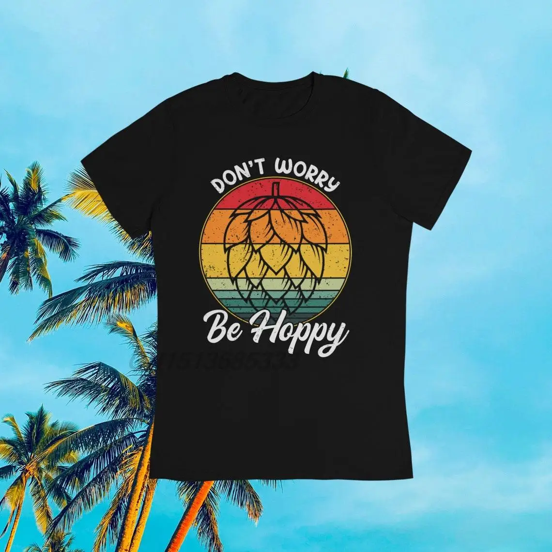 Мужские ретро-футболки с принтом «Не волнуйтесь, Be Hoppy»
