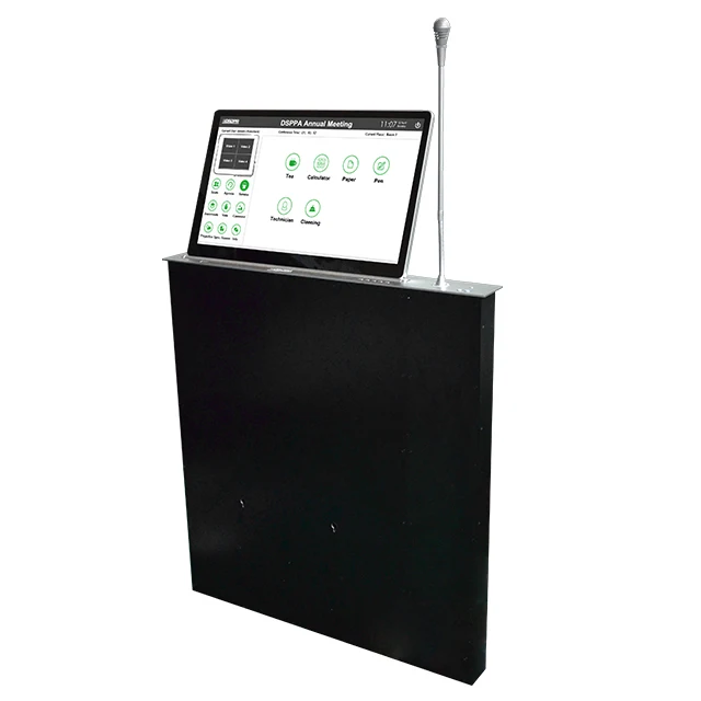 

ultra thin monitor lift screen conference room sound systems