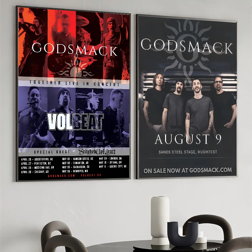 G-Godsmack Music Poster Paper Print Home Living Room Bedroom Entrance Bar Cafe Art Painting Decoration