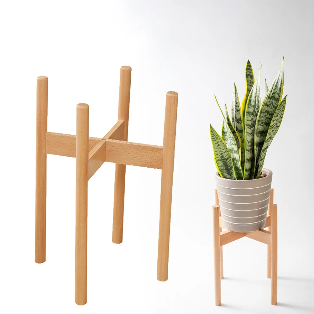 

Sturdy Flower Stand Creative Simple Wooden Modern Wood Balcony Indoor Living Room Green Bonsai Frame Flower Pot Rack for