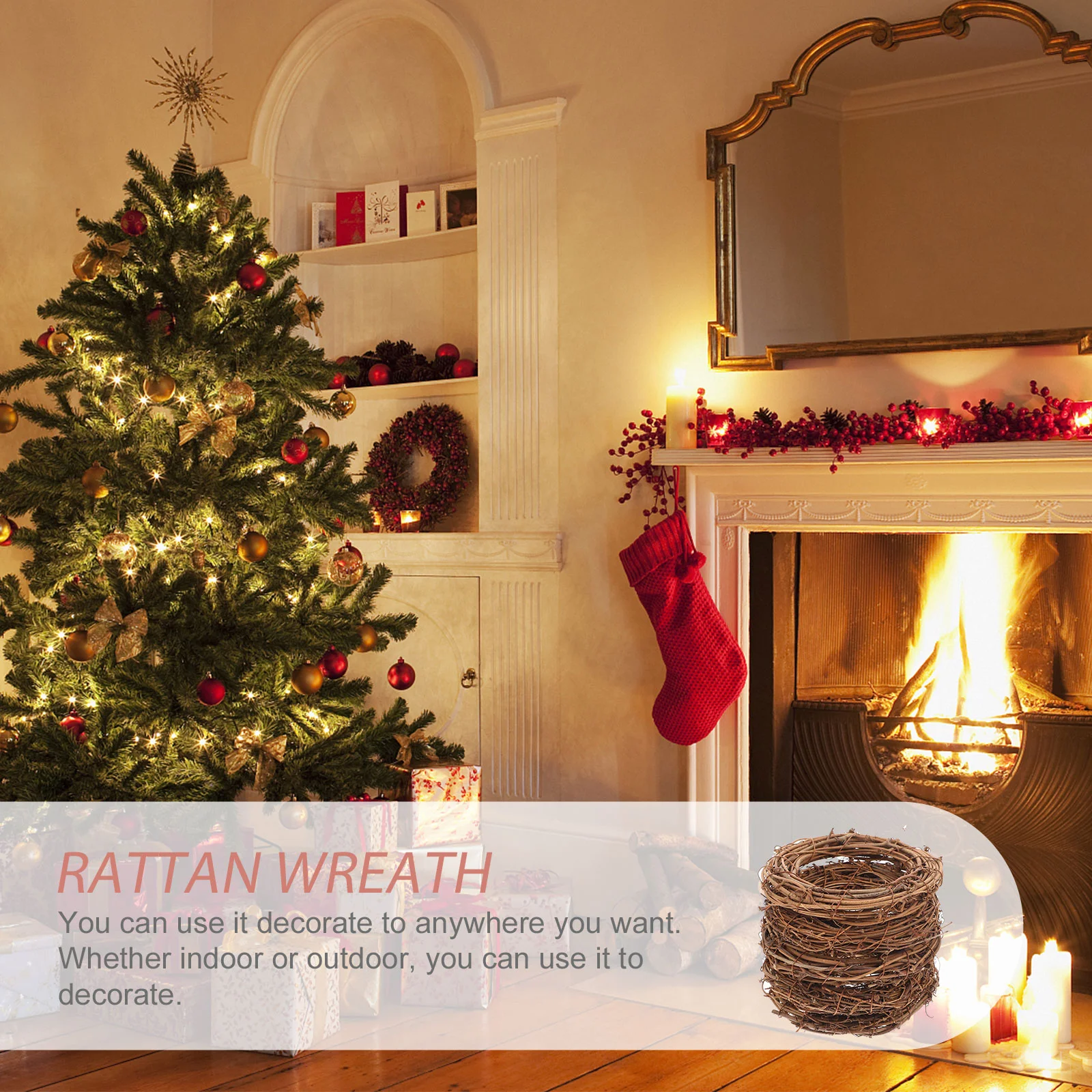 5 шт. рождественские шторы из ротанга гирлянда венок сделай сам Ловец снов рамка