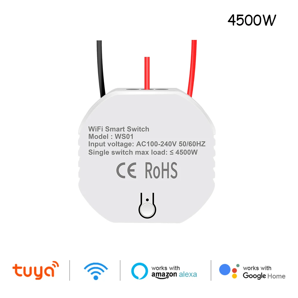 

Умный выключатель Tuya для водонагревателя, Wi-Fi, 30 А, 4500 Вт