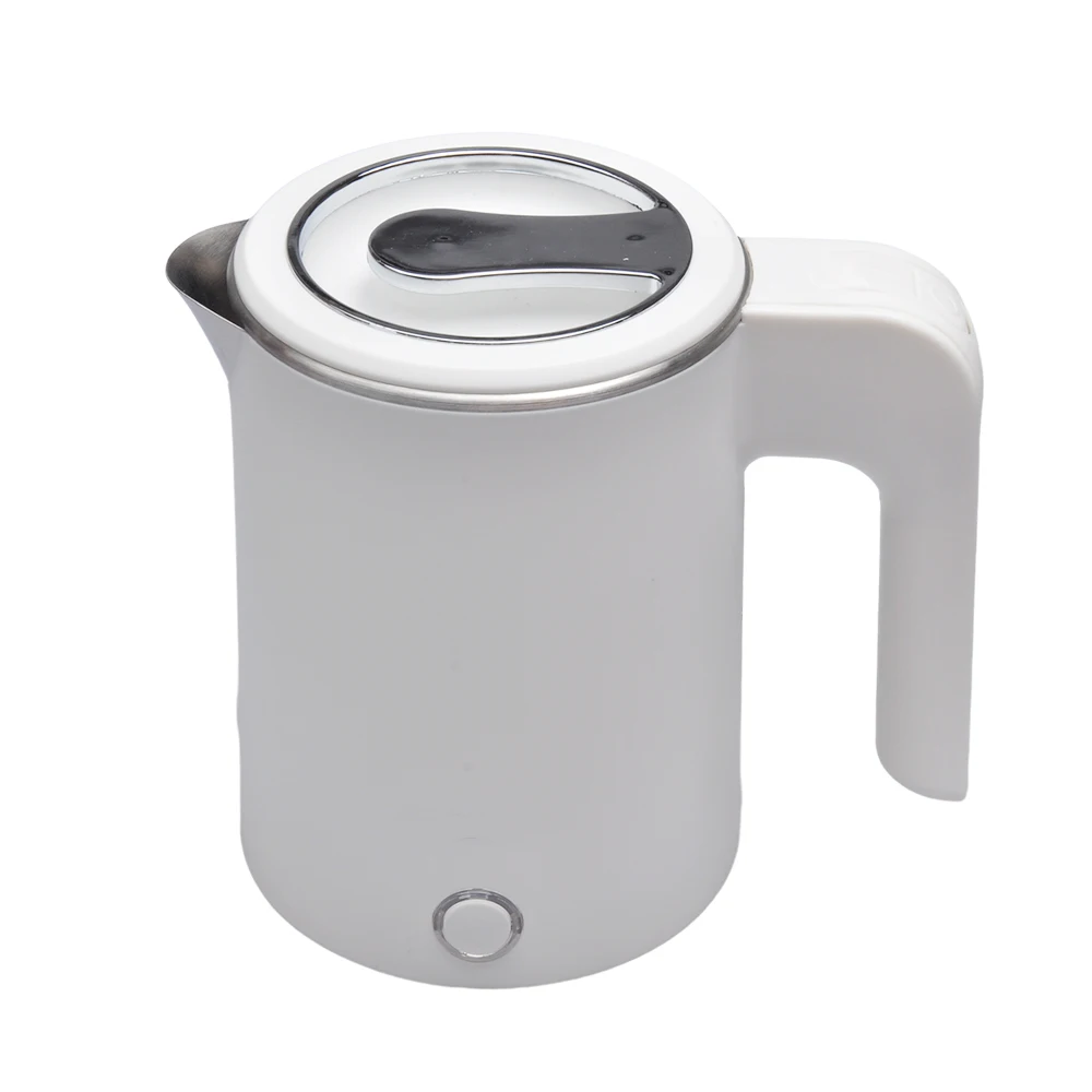Электрический чайник для путешествий, переносной чайник для горячей воды 0,5 л, изолированный из нержавеющей стали, прочный кофейник для кухни 2000 Вт