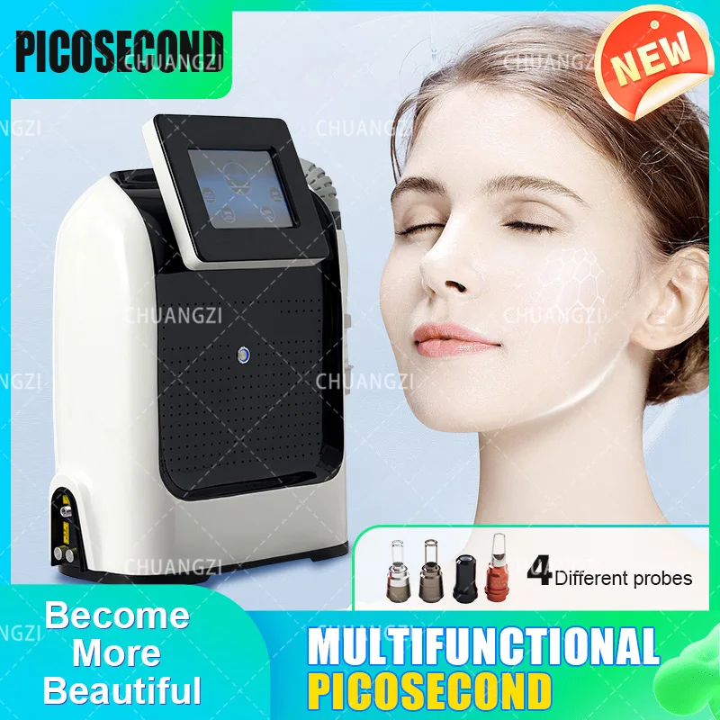 

Portable Picosecond Tattoo Removal L-aser Machine Q-Switch ND Yag micro laser for pigment removal micro l-aser for acne remova