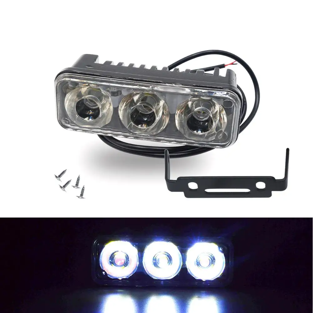 

2PCS Daytime Running Lights DC 12V Auto Durable Car 3LED Aluminum DRL Driving Daylight Head Lamps Car Reverse Parking Fog Lights