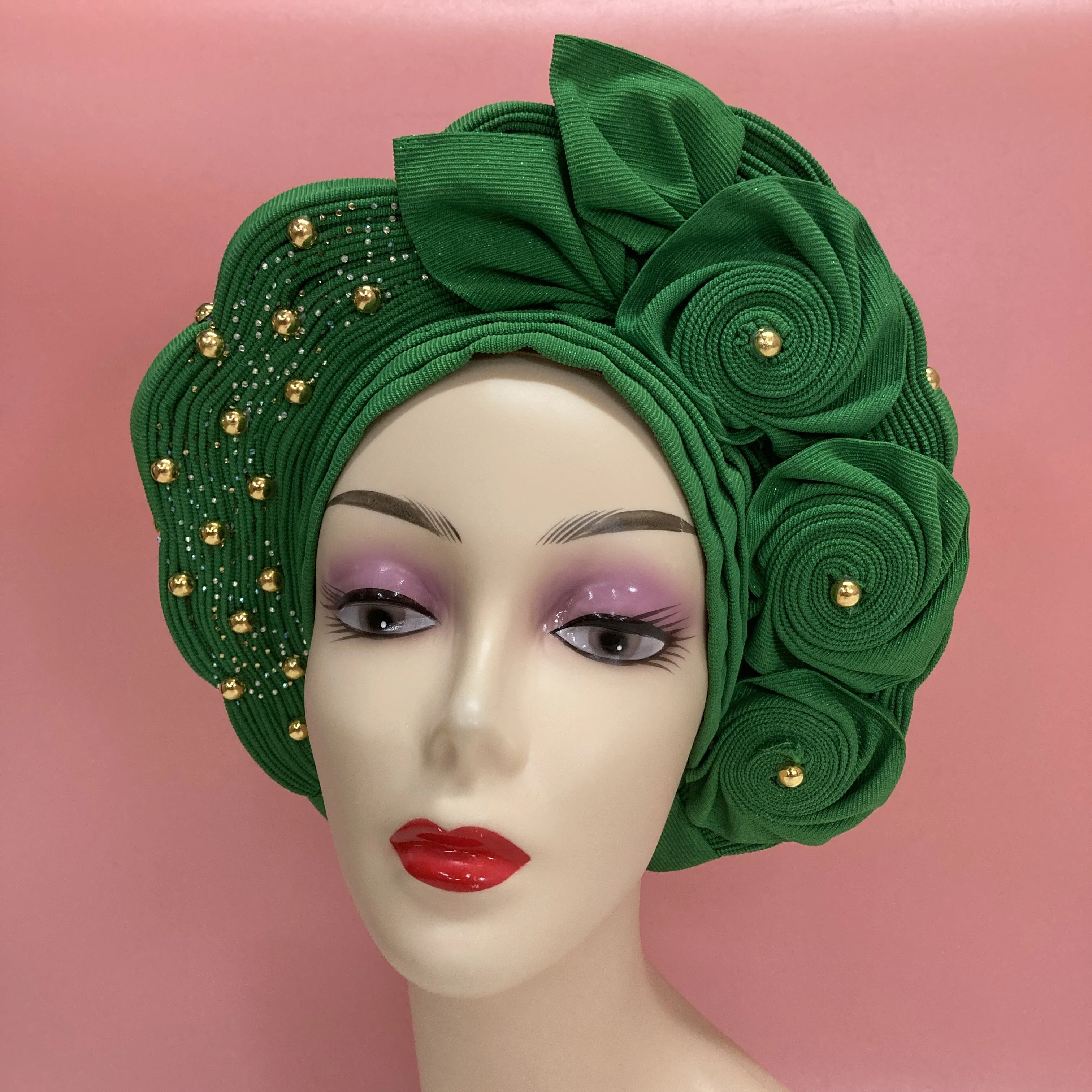 

Оригинальный Африканский галстук Aso Oke Gele с камнями и бусинами, новый разноцветный нигерийский галстук-бабочка Aso Oke для свадьбы