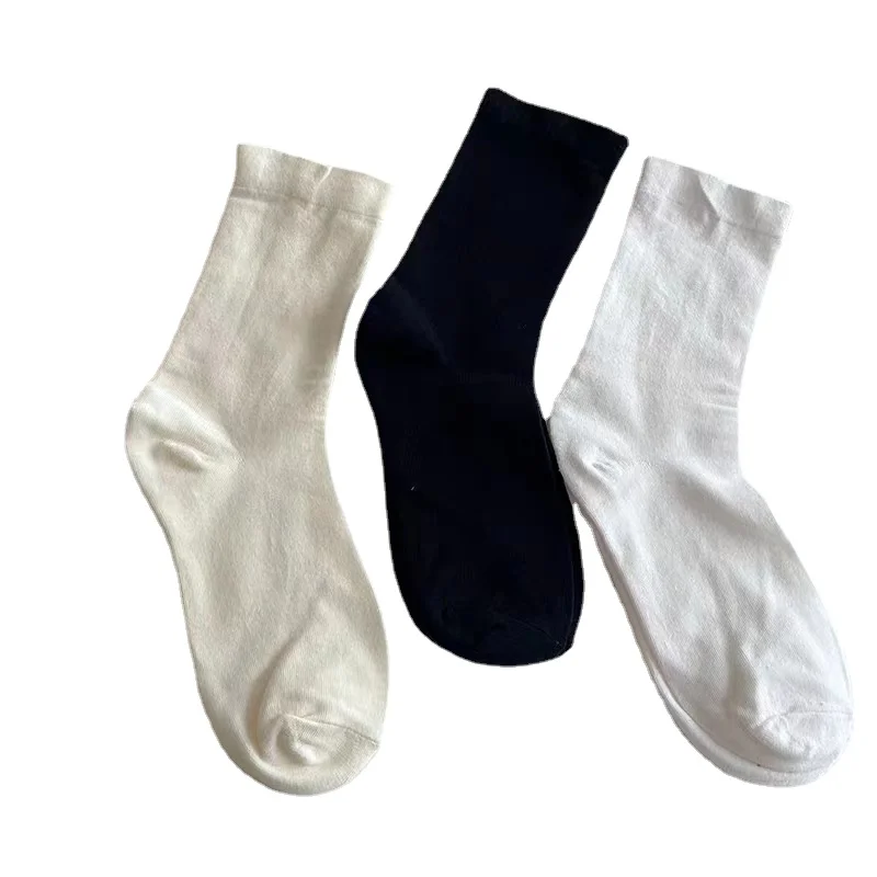 

New Summer Ladies Socks all Matching mid-tube Socks Solid Color