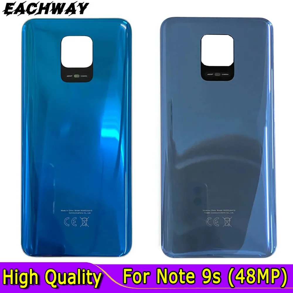 Новое стекло для Xiaomi Redmi Note 9s крышка аккумулятора Задняя стеклянная панель задний