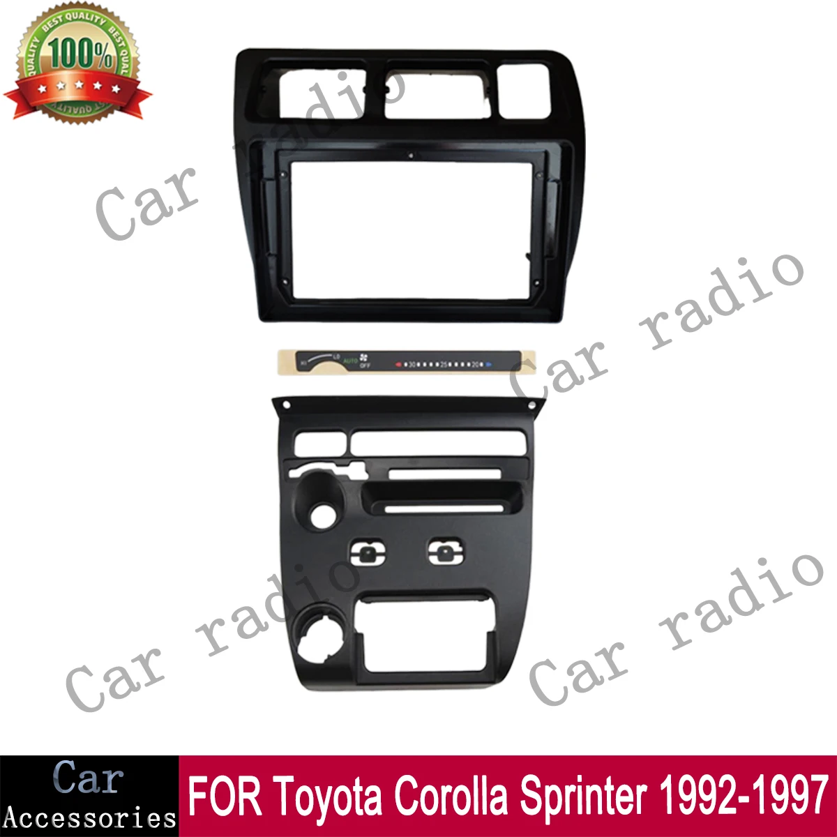 Фото 9-дюймовая рамка для автомагнитолы Toyota Corolla Sprinter 1992-1997, корпус для Android MP5 плеера, 2 DIN, стереосистема, накладка на приборную панель №3