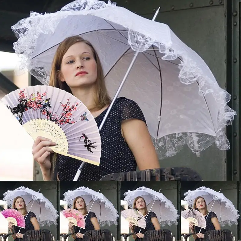 

Ancient Japanese Fan Foldable Vintage Handheld Bamboo Fan With Tassels Traditional Japanese Fan Refresh For Women Wedding Party