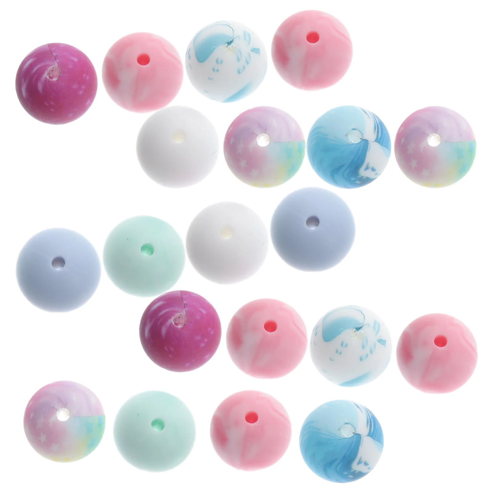 

78 Pcs Beading Kits Bracelets Beaded Sets Making Beads Silica Gel Keychain Ornament Small Bulk