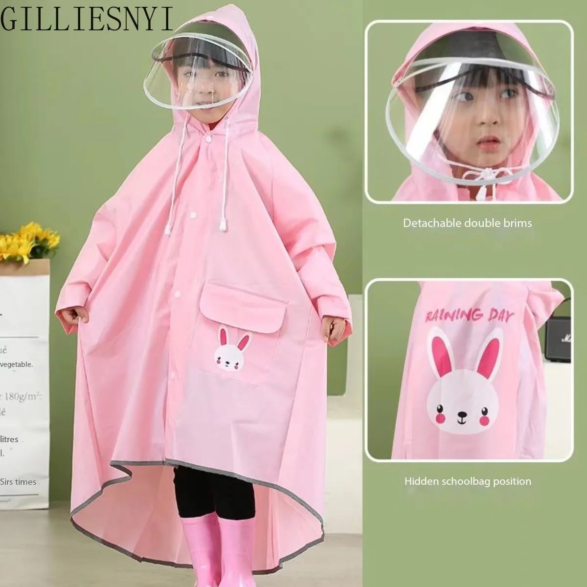

Пончо высококачественный плащ детское мультяшное животное стильное утепленное водонепроницаемое детское дождевое пальто для мальчиков д...