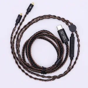 Адаптер декодирования типа c DAC calbe ALC5686 Для Shure MMCX Se215 SE846, однокристальный медный кабель с микрофоном