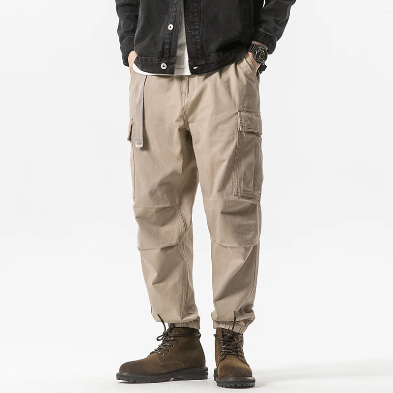 Cargo Pants Men Streetwear Fashion Jeans Baggy Hip Hop Straight Wide Leg Trousers Overalls Korean Men Clothing