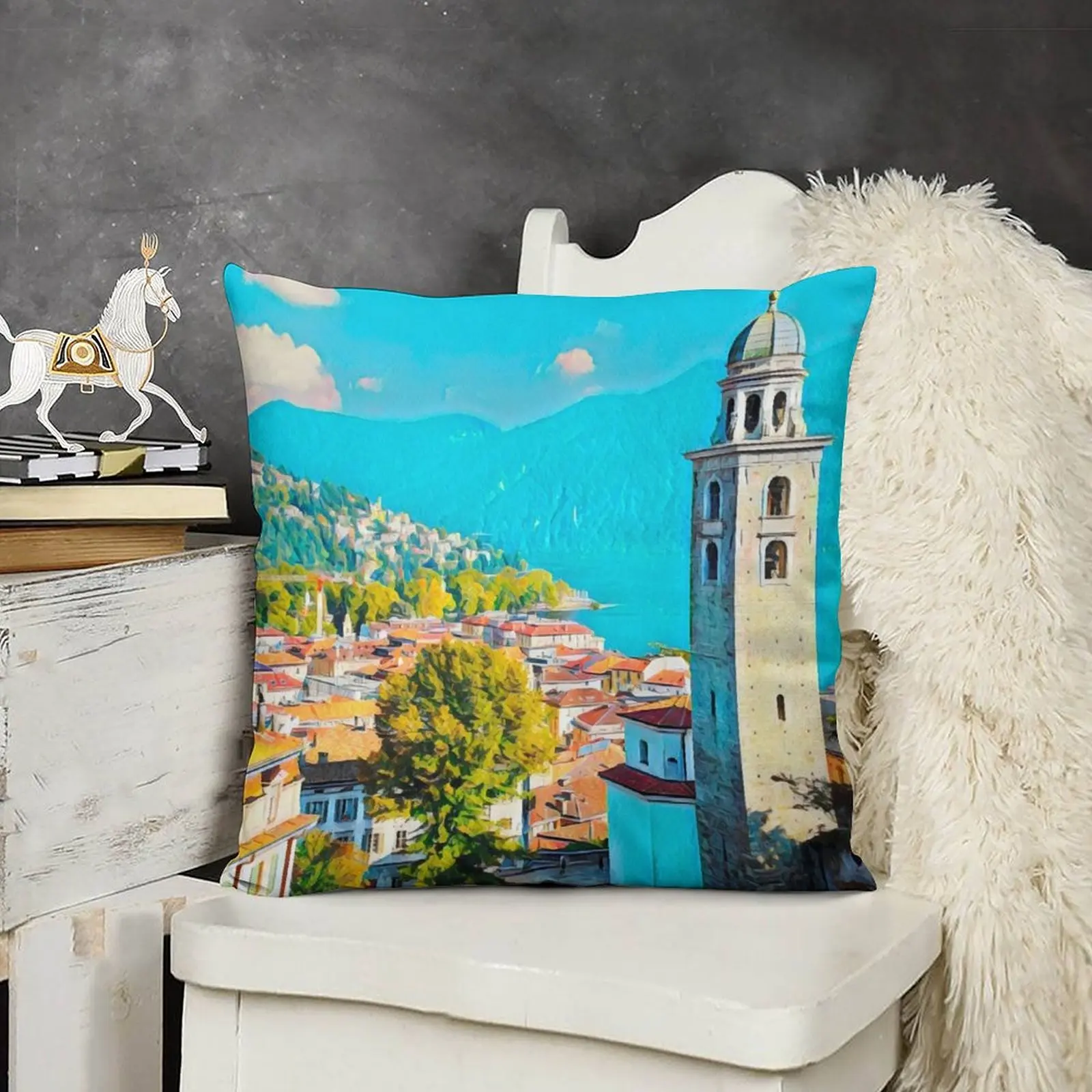 Люгано Швейцария детская подушка