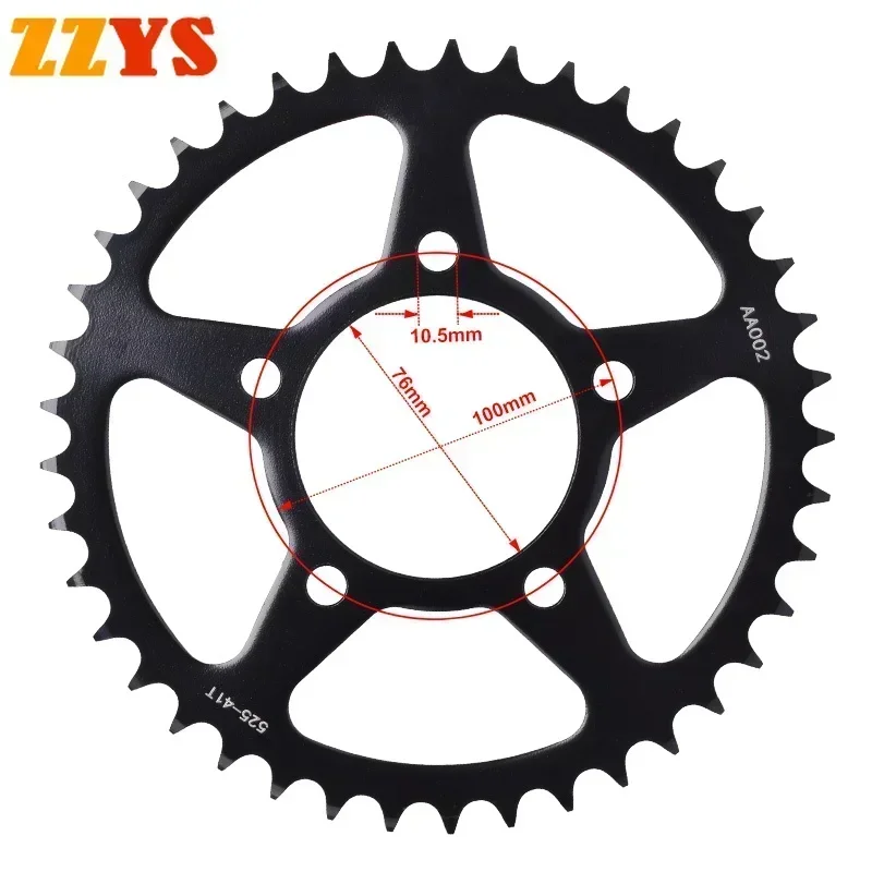 525 34T 36T 41T 42T 43T 44T 46T Tooth Rear Sprocket Gear Star For Benelli 500 Leoncino 502X 2018-2021 2020 502C Cruiser 2019-21