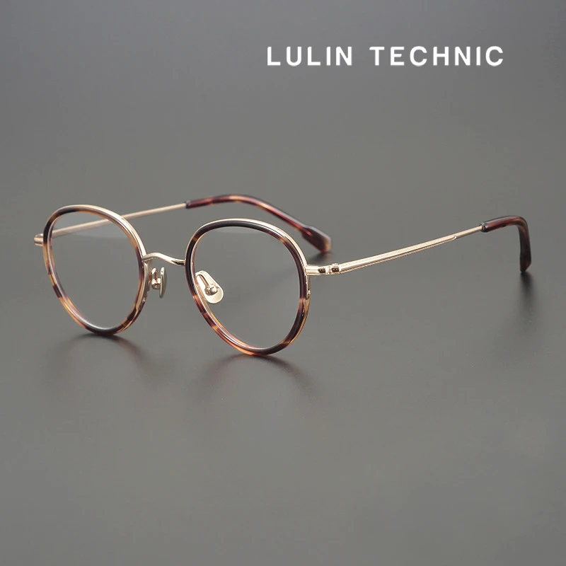 

Ultralight Titanium Glasses Frame For Women Oval Optical Presbyopia Hyperopia Prescription Acetate Glasses With Demon Lens