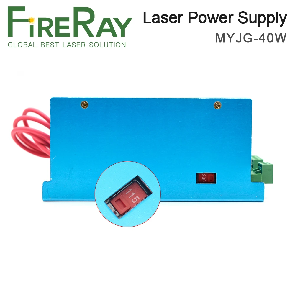 FireRay 40 Вт ОГ Co2 лазерный Питание MYJG 40W 110V/220V для лазерной трубки гравировальная и