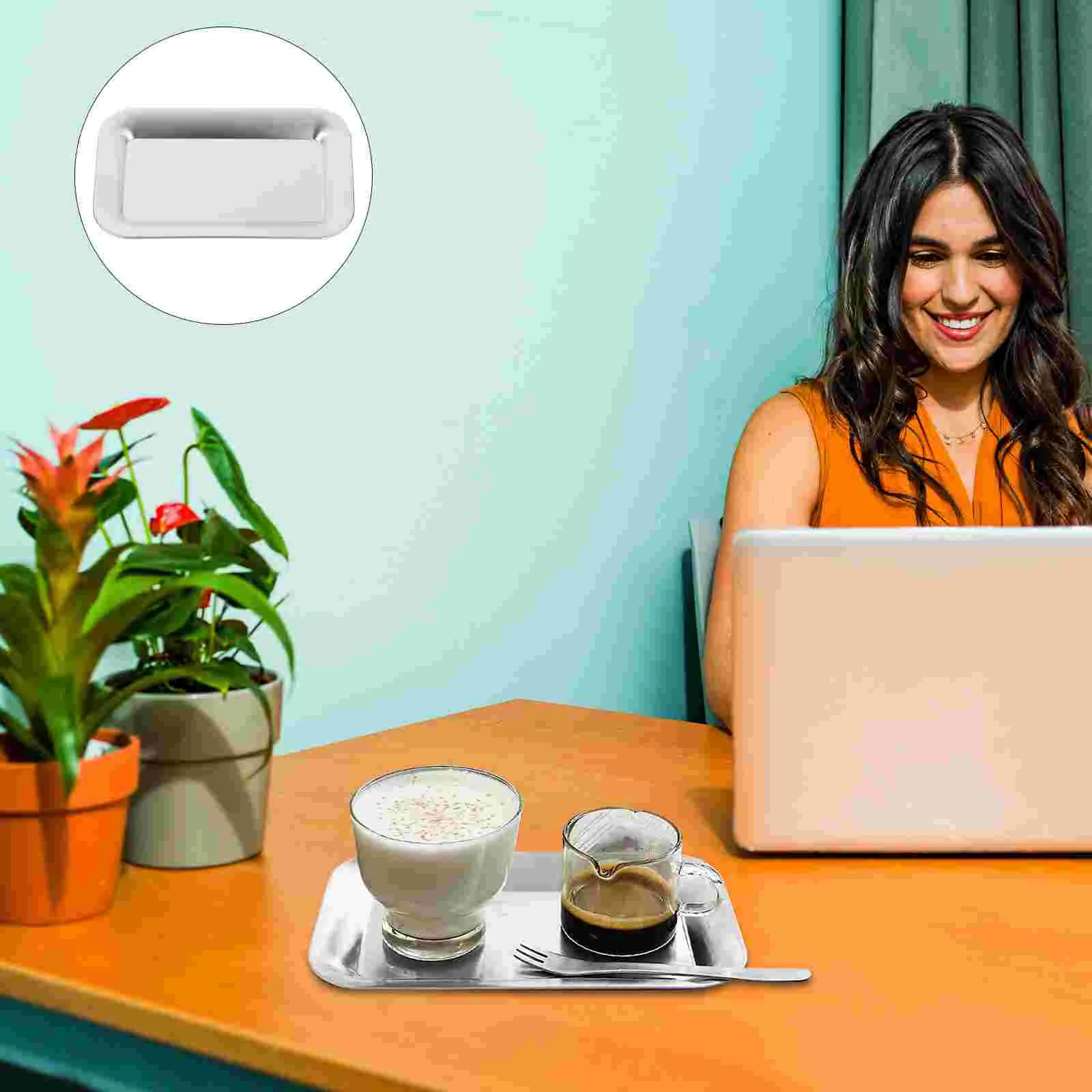 

Stainless Dinner Plates Square Serving Tray Metal Tray Cookie Platter Metal Plate Tray Dressing Table Party Trays Serving Food