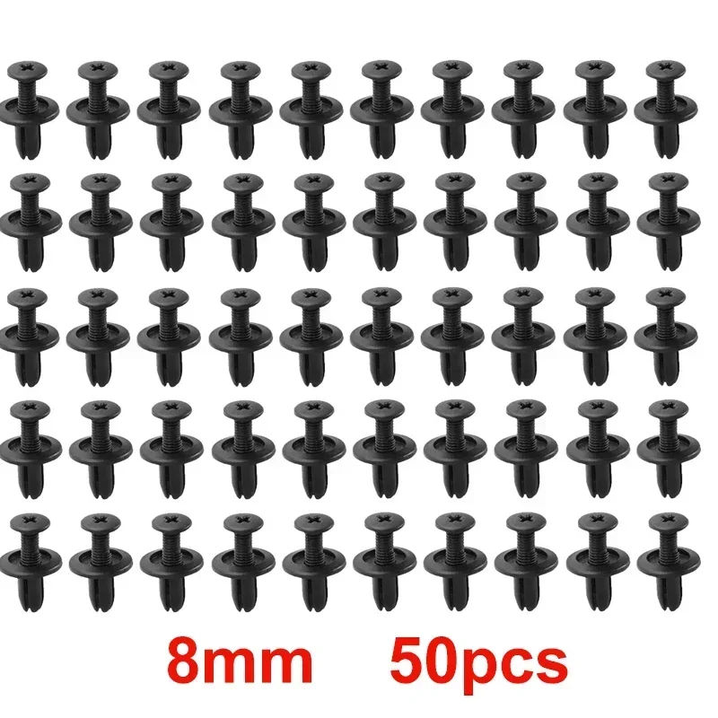 

8 мм/6 мм пластиковые заклепки, крепежные винты, винты для автомобильного крыла, бампера, зажимы, заклепки, авто 8 мм, пластиковые зажимы для отверстий, автомобильные аксессуары