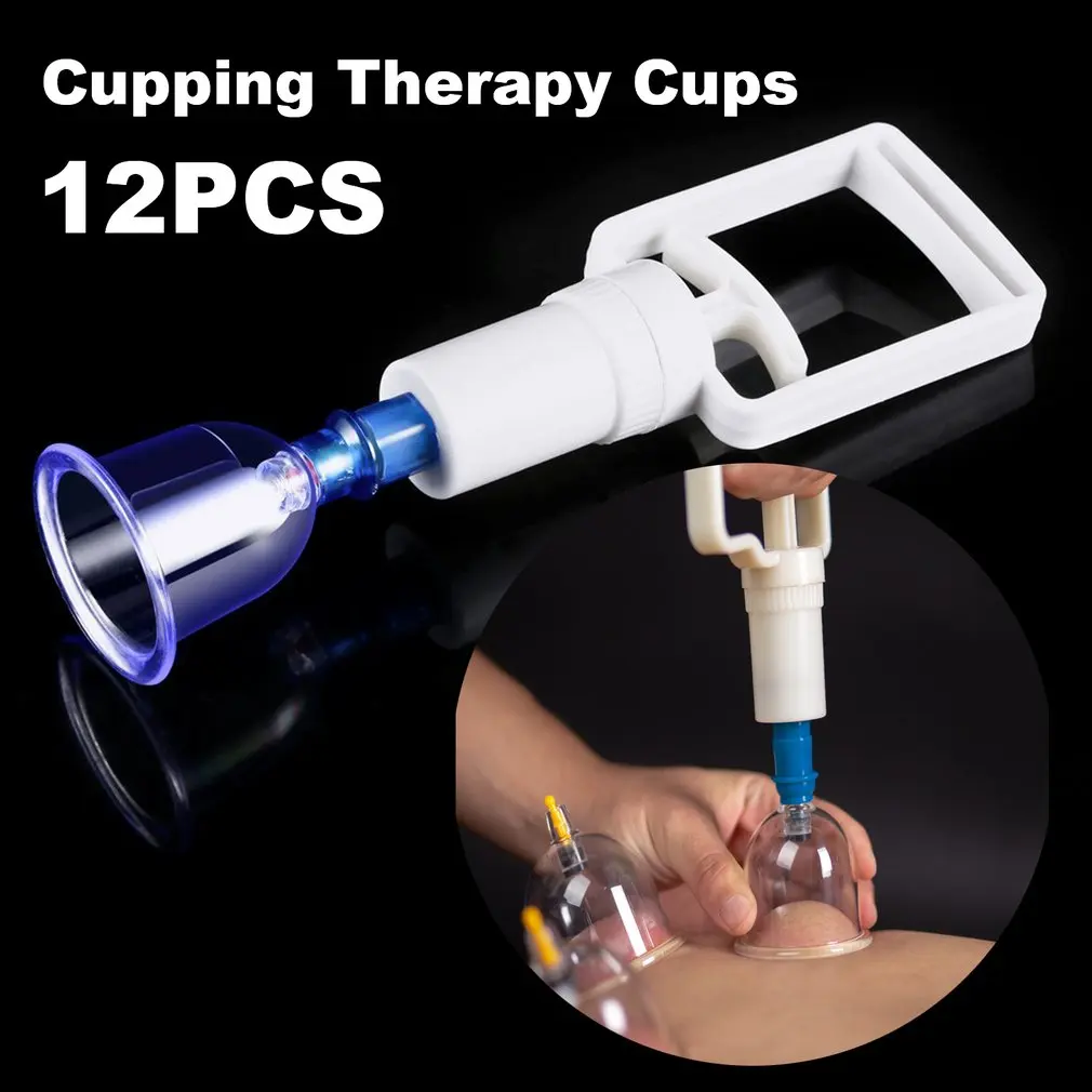 12pcs/set Chinese Health Care Medical Vacuum Body Cupping Therapy Cups Massage Relaxation Healthy Message Set Safe | Дом и сад