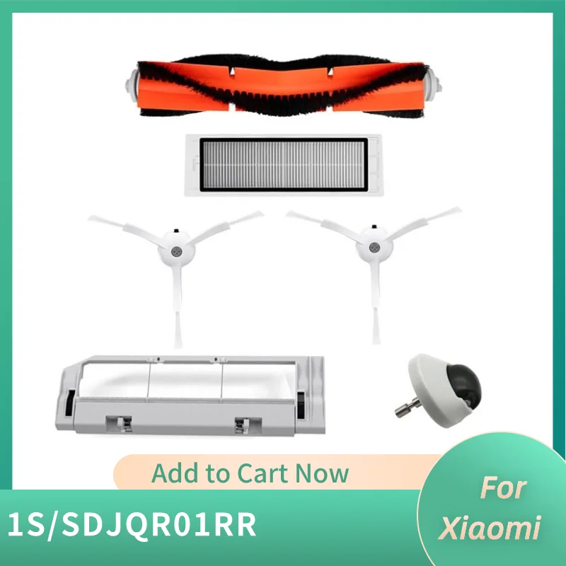

For Xiaomi Sweeping Robot 1st Generation 1S Accessories Rolling Brush Edge Brush Filter Universal Wheel SDJQR01RR