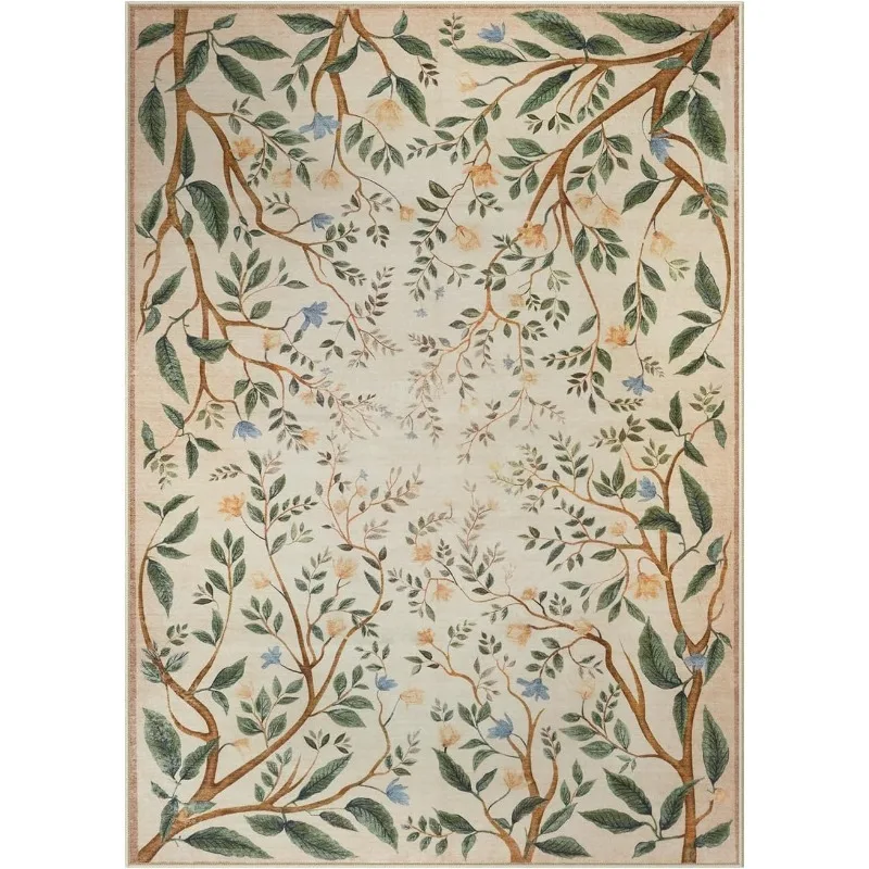 Богемный цветочный ковёр из полиэстера