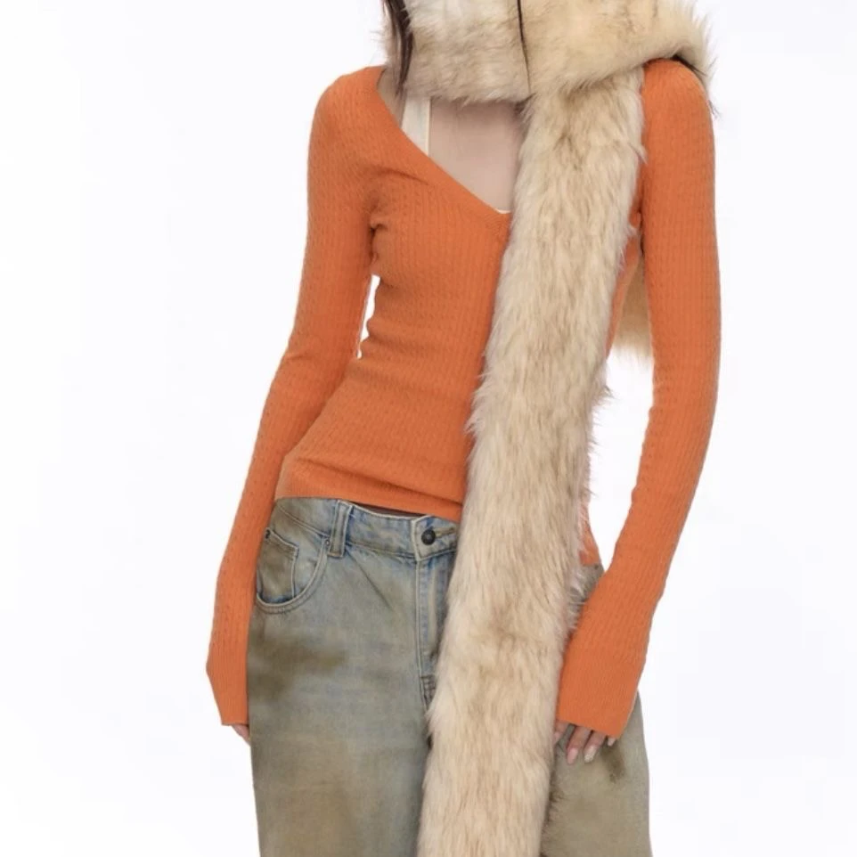 Зимняя новая сексуальная облегающая рубашка Pure Desire с v-образным вырезом и