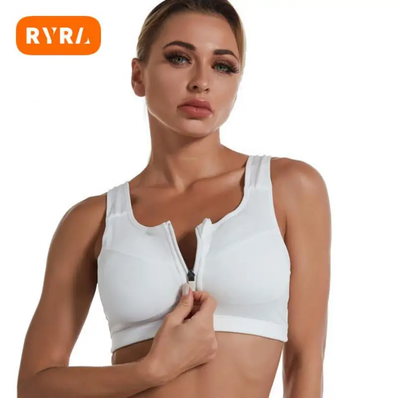 

Спортивный бюстгальтер с застежкой сзади, бюстгальтер без косточек для йоги, фитнеса, противоударное нижнее белье для бега, женский бюстгал...