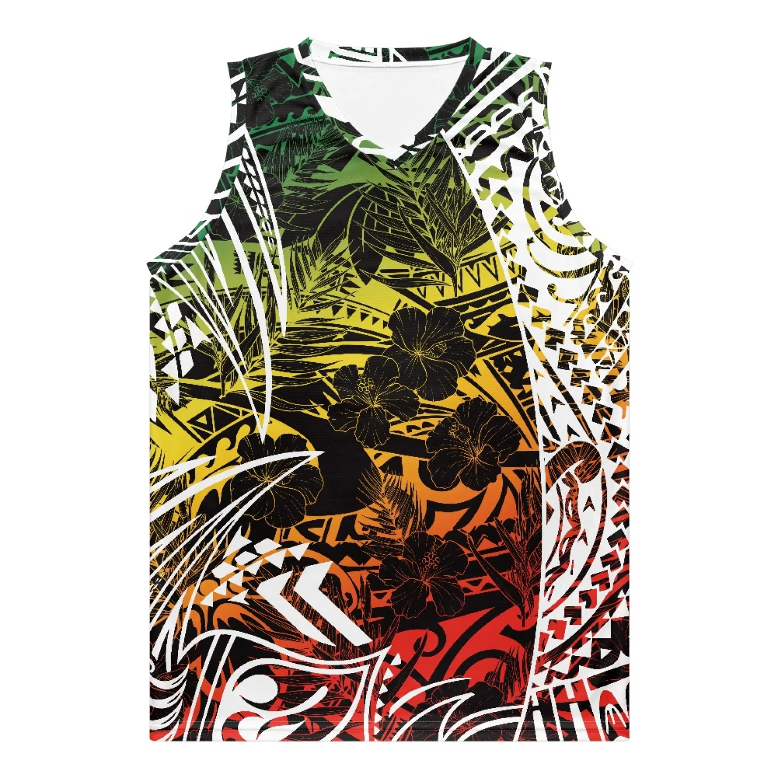 

Полинезийский Племенной Гуам тотем татуировки принты Молодежные баскетбольные Джерси дышащая спортивная рубашка для мальчиков сшитые Дже...