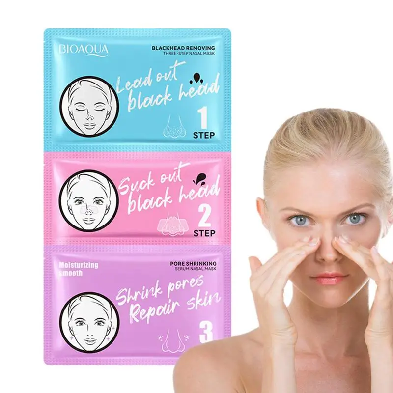 

3 Step Nose Pore Strip Nose Blackhead Strips Face Deep Cleansing Blackhead Remover Gentle Pore Strips For Nose Deep Cleaning