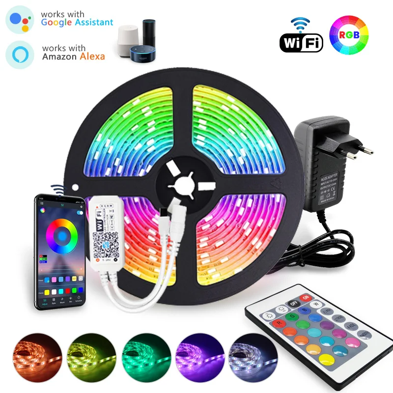 Светодиодная лента Rgb 5050 2835 Luce, светодиодная подсветка для телевизора, 12 В, 5 м, 10 м, 15 м, 20 м, 25 м, 30 м, детское освещение для комнаты, водонепроницаемая светодиодная настенная комната
