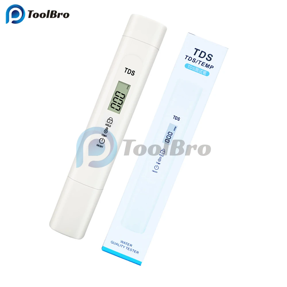

LED Digital TDS Meter Tester Pen Portable Detection Water Purity Professional Measuring Quality Detector Monitor