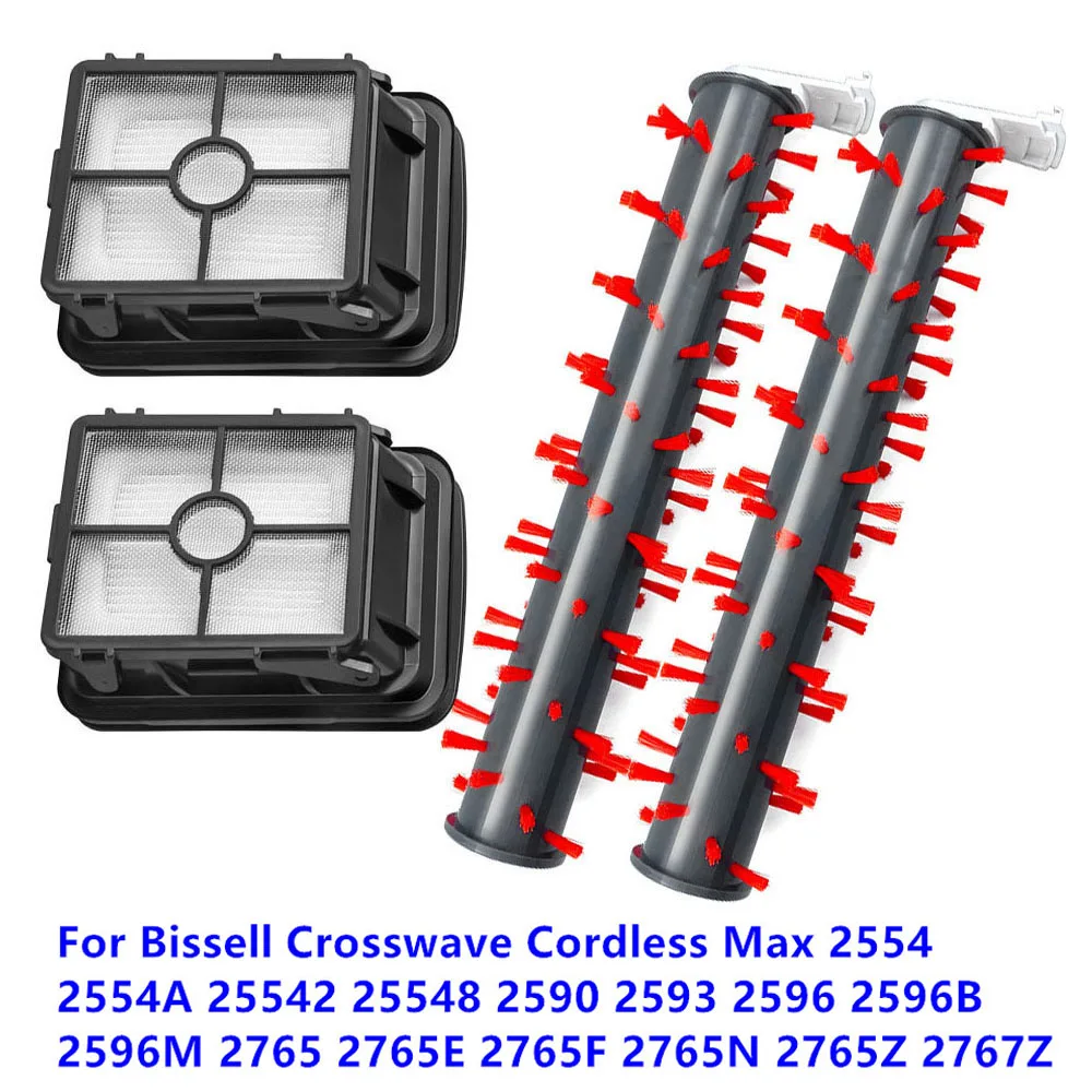 Для Bissell Crosswave Cordless Max 2554 2554A 25542 25548 2590 2593 2596B 2596M 2765 2765E 2765F роликовая щетка Hepa-фильтр