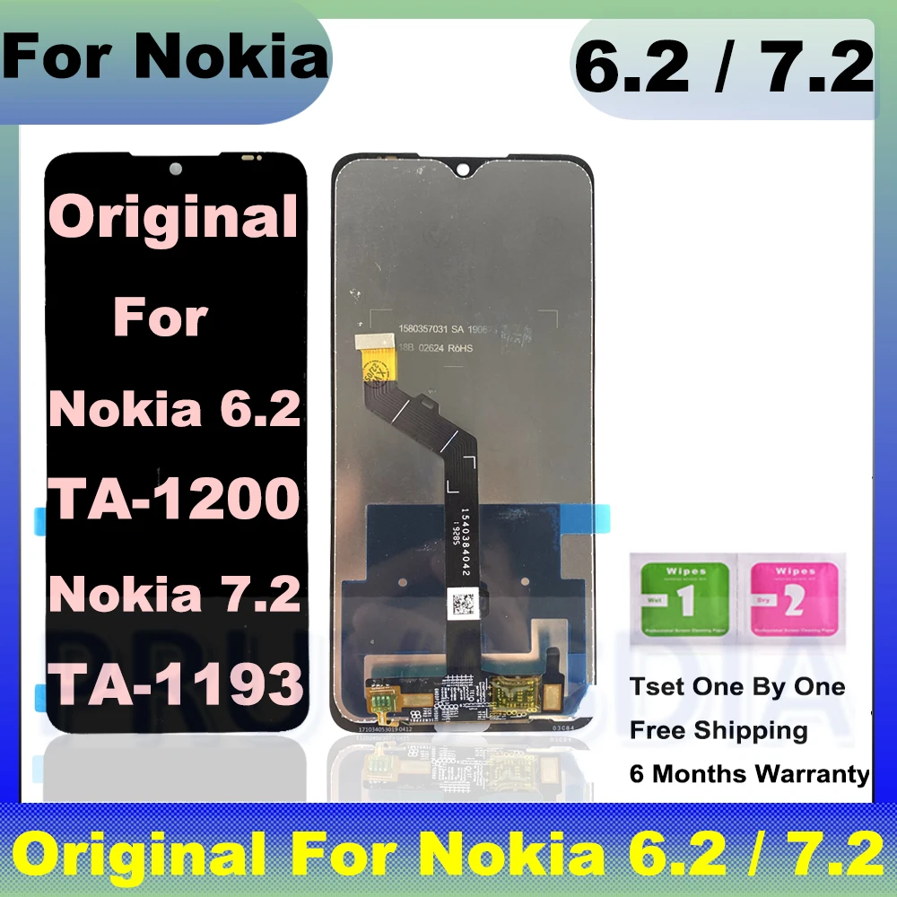 Оригинальный экран для Nokia 1196 ЖК-дисплей TA-1193 1198 дигитайзер в сборе Замена 1200 LCD