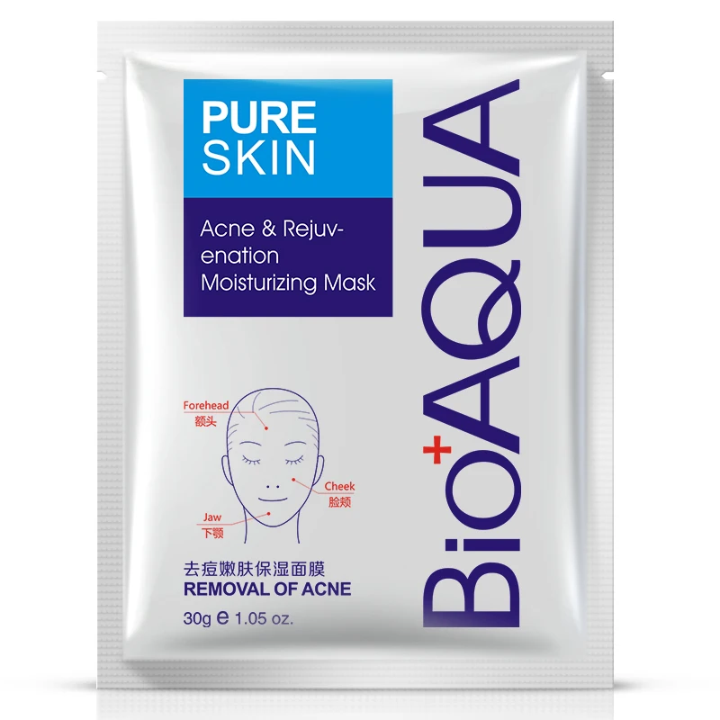 

10pc BIOAQUA Treatment Facial Mask Effective Removal Acne Face Mask Moisture Nourishing Oil Control Mask Sheet For Man/Woman
